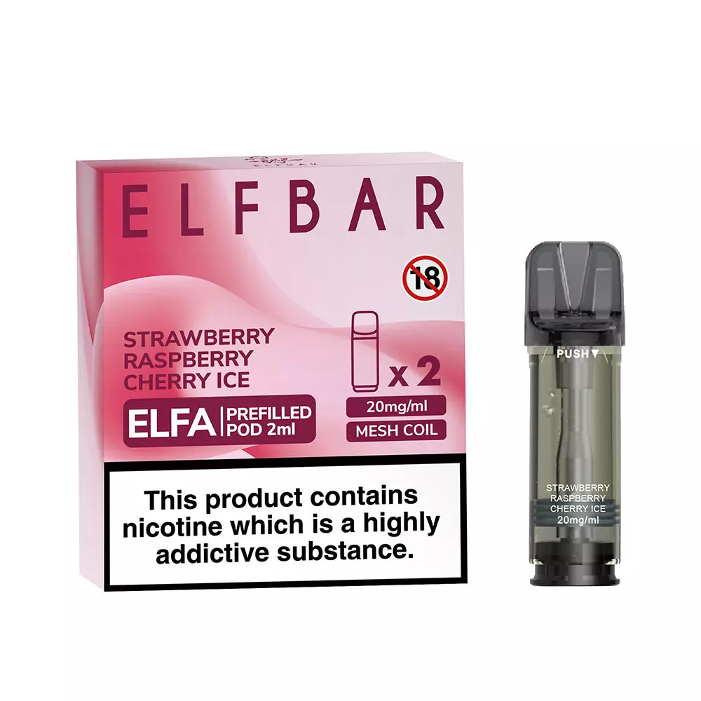 STRAWBERRY RASPBERRY CHERRY ICE - Elf Bar ELFA - 2er Pack - Bild 2