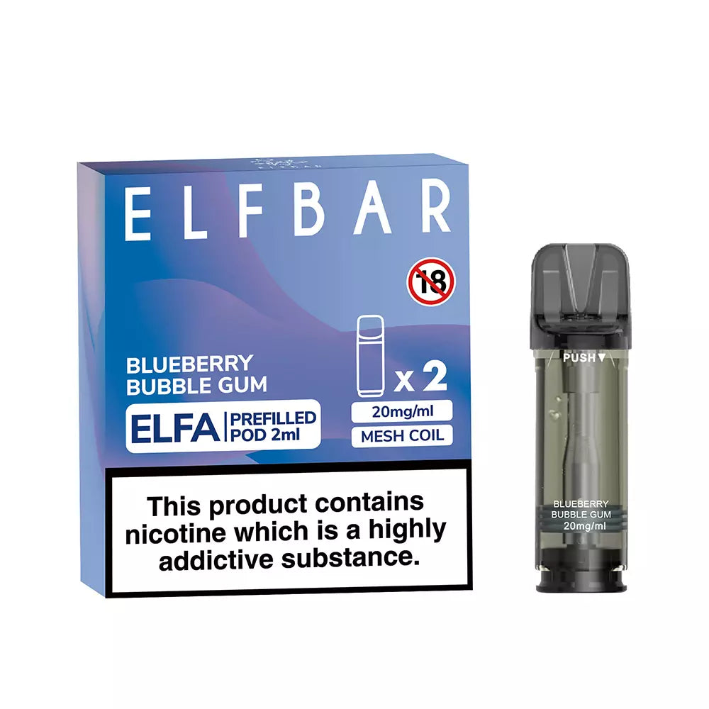 BLUEBERRY BUBBLE GUM - Elf Bar ELFA - 2er Pack - Bild 2