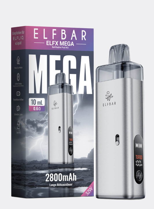 ELFBAR ELFX Mega Kit – Silver